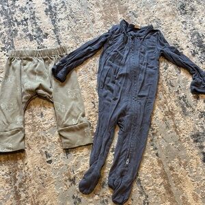 Kate Quinn Blue and Tan Casual Bottoms